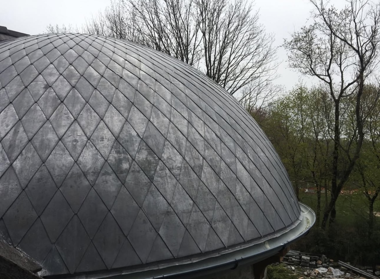 Clay tile roof — Custom Lead & Copper Dome